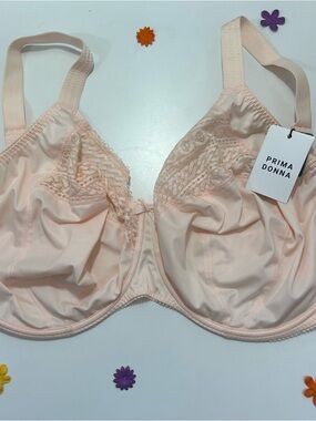 Prima Donna Lace-Trim Underwire Bra in Pale Pink 40M NWT